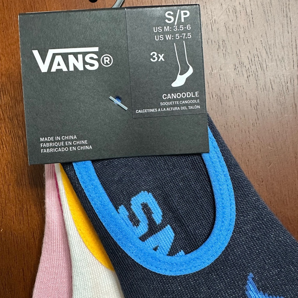 Vans 3-Pack Fuego Canoodle Socks S/P - Picture 3 of 5